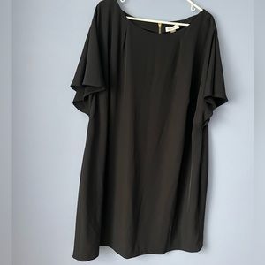 Calvin Klein Sheath Dress Size 20W Black Short Slit Sleeve